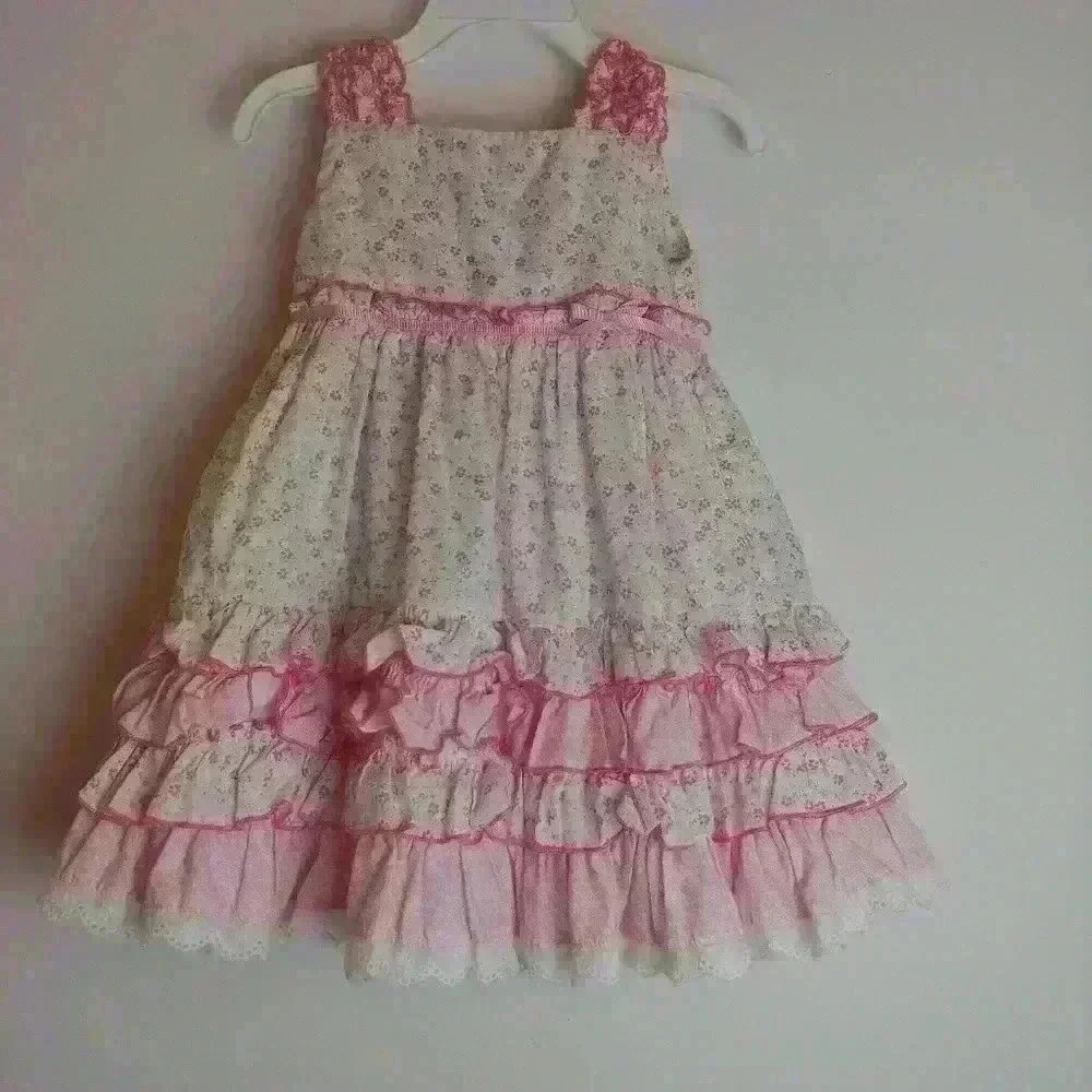 Jillian's closet Floral Pink Dress Sz 24 M… - Picture 2 of 6